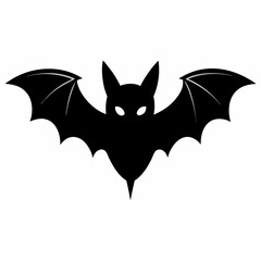 Vector Illustration of a Black Bat Silhouette