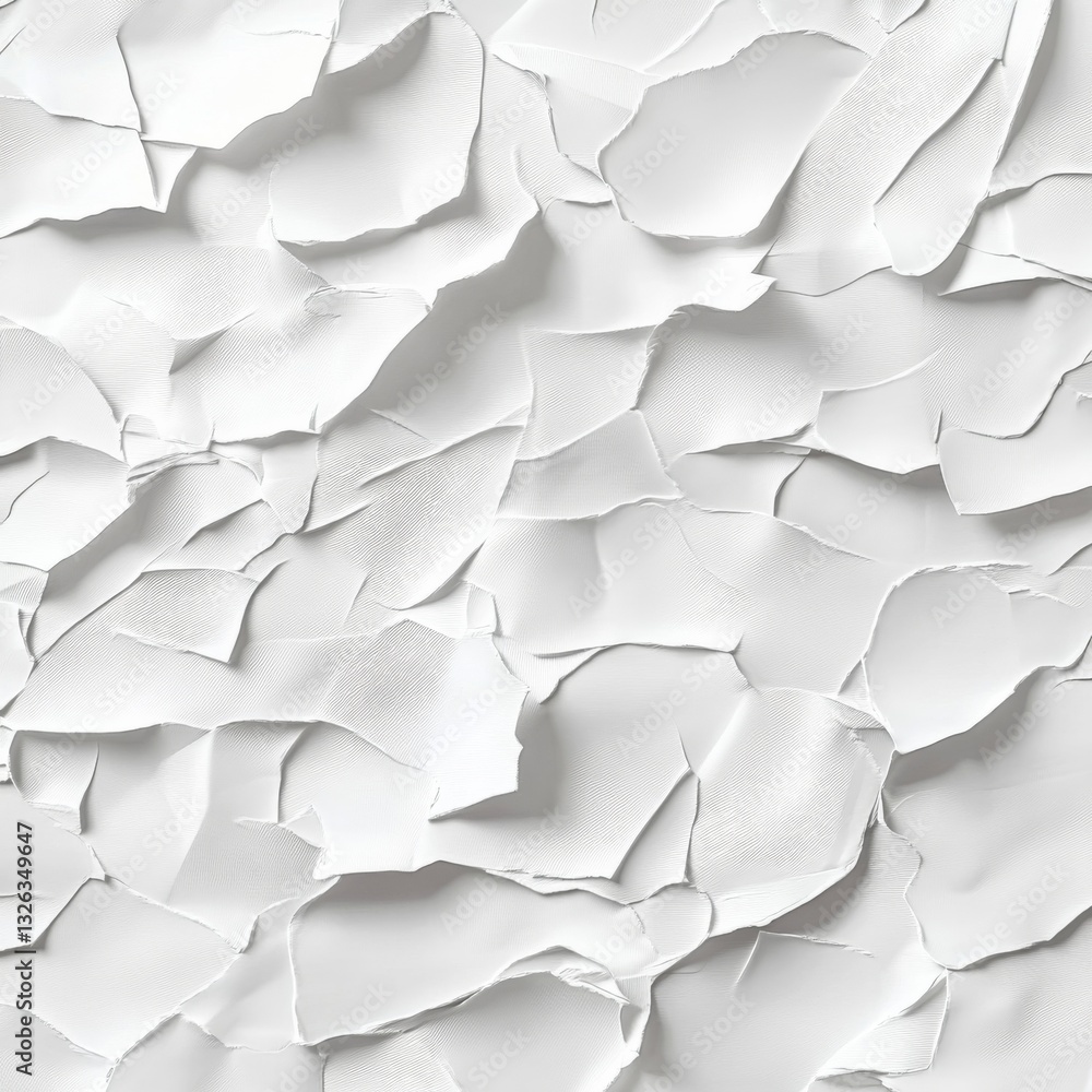 Poster abstract textured white surface: a detailed exploration of impasto paint application and striking li