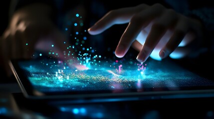 Exploring Digital Interface with Interactive Touch and Bright Colors