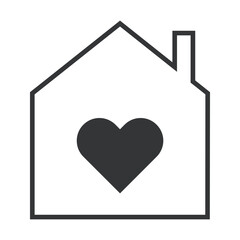 House Heart Icon. Love and Relationship Icon.