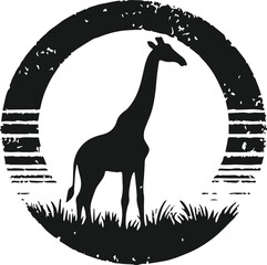 giraffe on the grass
