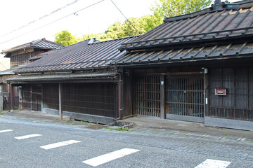 Fototapeta premium old wood house in nikko in japan