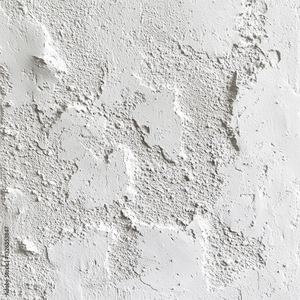 Poster rough white concrete texture - distressed wall background with plaster and imperfections creates an 