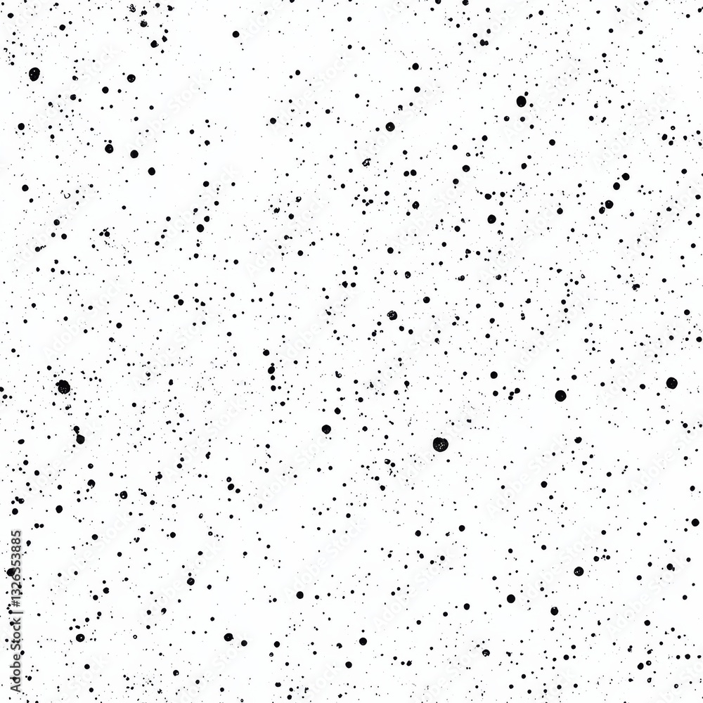 Aufkleber Scattered Black Spots on White: A Minimalist Texture with Random Dot Pattern for Abstract Backgrounds and Design Elements