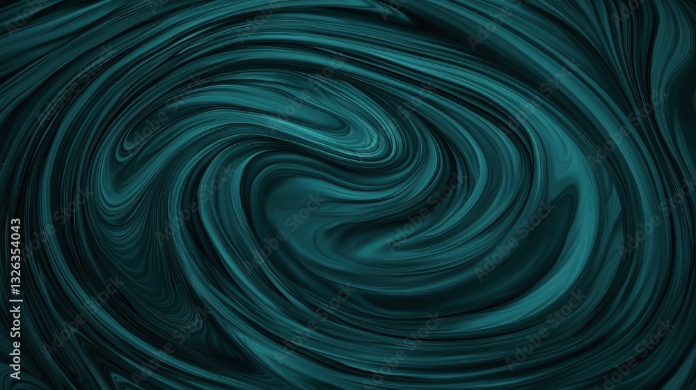 Poster swirling teal abstract background in fluid motion and smooth texture