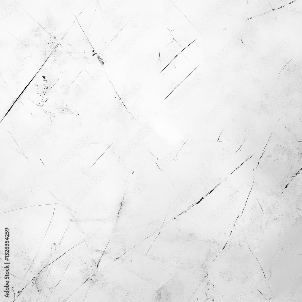 Fototapete Subtle Cracks and Veins in a Minimalist White Texture: Abstract Surface with Fine Lines and Gradients for Design.