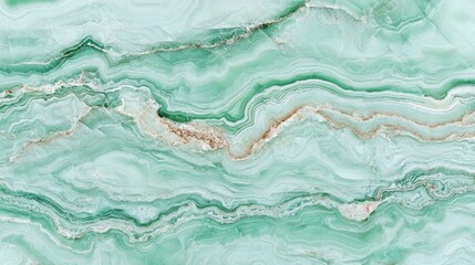 Obraz premium Elegant Green Onyx Stone Surface with Wavy Textures and Layers