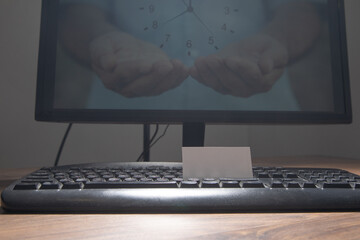 Computer with a empty space for your text.