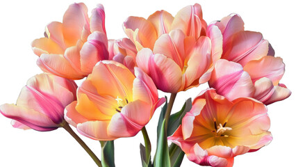 Obraz premium pink and yellow tulips