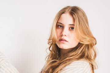 Naklejka premium Frau, Gesicht, jung, blond