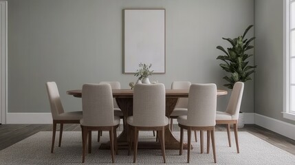 Modern Dining Room with Simple Decor and Elegant Furnishings