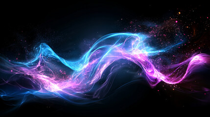 Fototapeta premium Portal to the Unknown - Deep Space Wormhole with Electric Energy