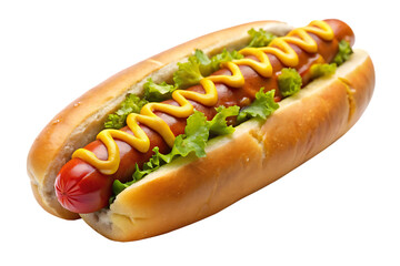 hot dog isolated on white background PNG. GENERATIVE AI