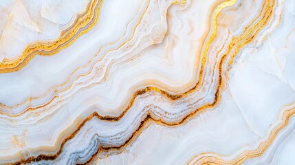 Fototapeta premium Elegant White Marble with Gold Veins and Smooth Textures for Design
