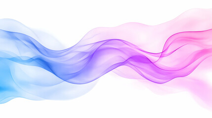 Abstract flowing ribbons in soft pastel colors
