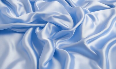 Obraz premium Smooth light blue silk fabric background for luxury design