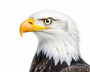 Obraz premium Close-up profile of an eagle's head