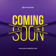 	
coming soon announcement social media post design poster flyer template