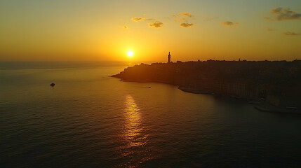 Fototapeta premium Coastal sunset view