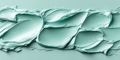 Obraz premium Textured Turquoise Oil Paint Strokes – Abstract Artistic Background with Thick Brushstrokes