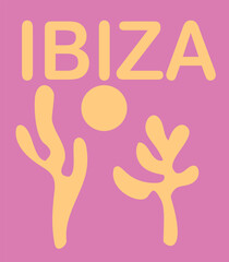 Abstract ibiza wall art poster modern Matisse Trending Graphic Tee t-shirt logo slogan artwork typography tote badge emblem crest