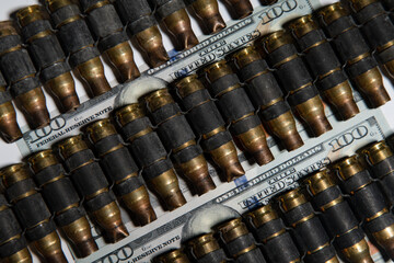 Trade of death. War and money still life