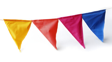 Vibrant Decorative Colorful Party Slingers Pennants in Red Blue for Celebratory Events