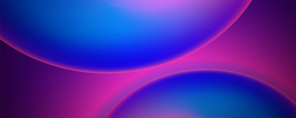 Abstract Spheres with Neon Glow Background