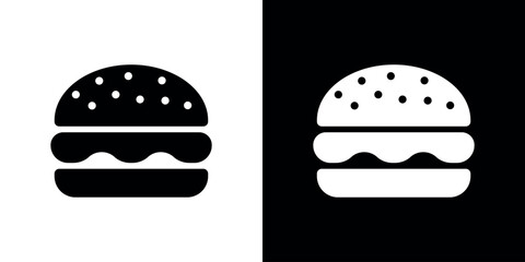 Minimalistic Black and White Hamburger Icon with a Simplistic Design
