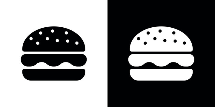 Minimalistic Black and White Hamburger Icon with a Simplistic Design