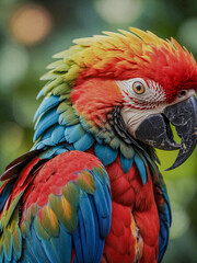 Obraz premium Colorful macaw bird illustration.