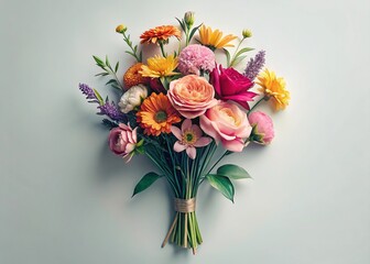 Minimalist Flower Bouquet - Elegant Floral Arrangement