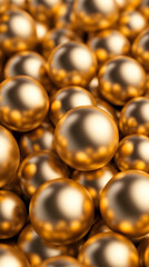 Golden orbs tightly packed