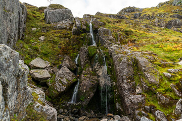 Waterfall on a mountain