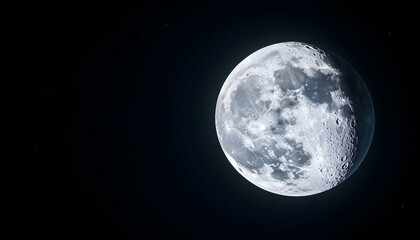 Obraz premium Lunar orb, celestial body, night sky