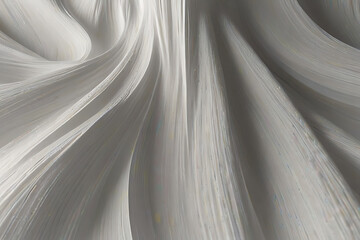 Obraz premium Elegant white silk and satin fabric flowing with smooth texture and soft curves, creating a luxurious and shiny backdrop.