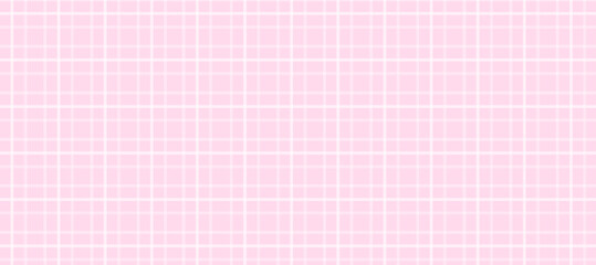 Pink and white striped plaid fabric texture background 