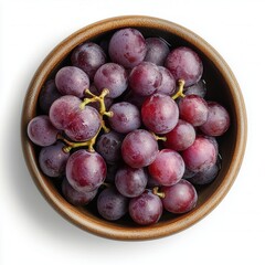 Fototapeta premium Vibrant Grapes in Bowl: Fresh Produce Photography with Focus on Texture and Color