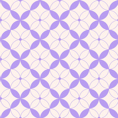 Vector pattern with purple elements on a beige background