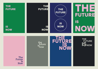 Collection of posters, covers, banners. The future is now.