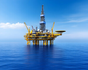 Offshore oil rig in the ocean (1)
