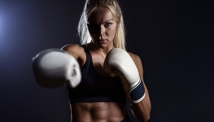 Her hands strike with purpose and intensity.  