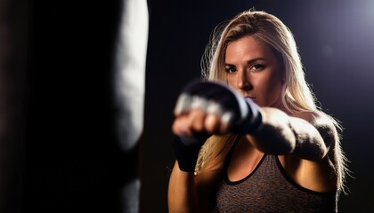 Fototapeta premium Her movements embody the essence of strength. 