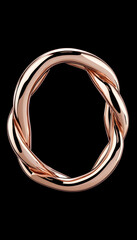 Rose gold twisted ring