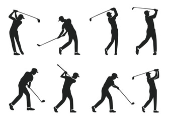 Naklejka premium Golf player silhouette vector