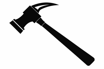 hammer line art silhouette vector illustration