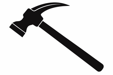hammer line art silhouette vector illustration