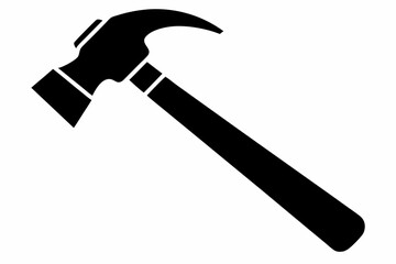 hammer line art silhouette vector illustration
