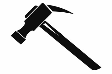 hammer line art silhouette vector illustration