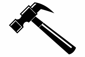 hammer line art silhouette vector illustration